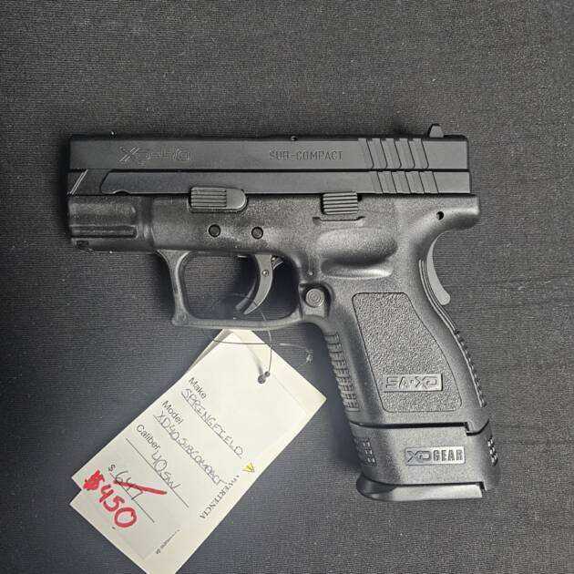 Springfield XD40 Sub-Compact 40 S&W 10 +1 (2 Mags)